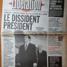 ziarul francez "liberation" 31 decembrie 1989-articol si foto revolutia romana