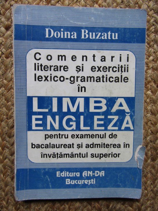 Doina Buzatu Comentarii Literare Si Exercitii Lexico-Gramaticale Limba Engleza