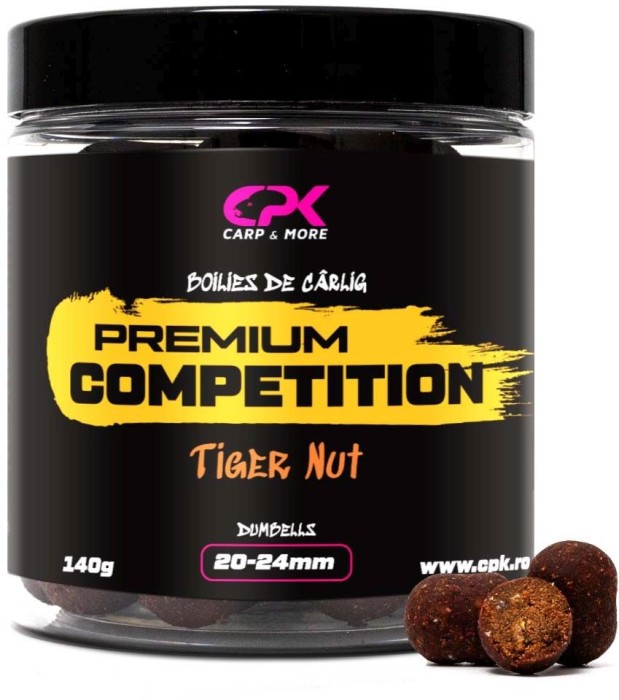 Boilies De Carlig CPK Premium Competition Dumbells, Tiger Nut, 20-24mm, 140g