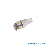 Bec auto cu led t10 5050 cu 5 smd alb 12v jsun39 Alta marca Alt model #7, Array