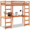 vidaXL Cadru pat supraetajat fără saltea maro 75x190 cm lemn masiv pin 3308576