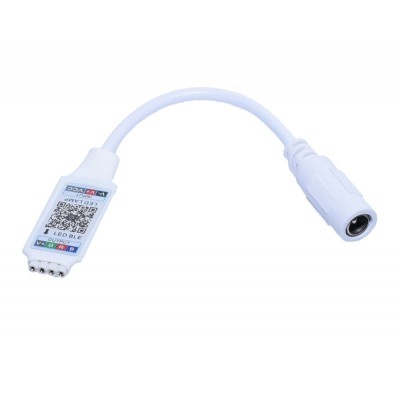 Controller mini cu Bluetooth pentru benzi LED RGB elSales ELS-CBTQR , 5-24 V , putere maxima 144W, cod QR, alb foto