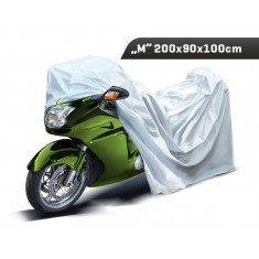 Husa Moto Exterior Marimea &amp;quot;M&amp;quot; 200x90x100 Cm, 3 Straturi, Reflectoare Carmotion 86378