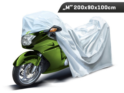 Husa Moto Exterior Marimea &amp;amp;quot;M&amp;amp;quot; 200x90x100 Cm, 3 Straturi, Reflectoare Carmotion 86378 foto