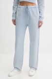 Moschino Jeans pantaloni de trening din bumbac uni, 0305 3730