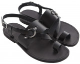 Sandale Barbatesti Piele Alvaro Negre