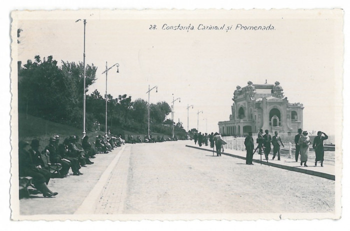 1097 - CONSTANTA, Faleza, Romania - old postcard, real PHOTO - used - 1936