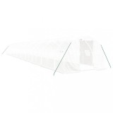 Cumpara ieftin Sera cu cadru din otel, alb, 60 m&sup2;, 20x3x2 m