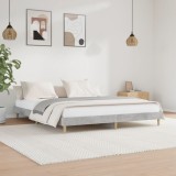 Cumpara ieftin Cadru de pat, gri beton, 200x200 cm, lemn prelucrat