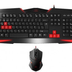 Kit Tastatura si Mouse Tacens Mars Gaming MCP1 (Negru/Rosu)