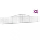 Cumpara ieftin Cosuri gabion arcuite 3 buc, 400x30x60/80 cm, fier galvanizat