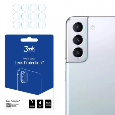 Folie de protectie Camera Spate 3MK Protection pentru Samsung Galaxy S22 5G S901, Sticla Flexibila, Set 4 bucati, Transparenta foto