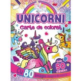 Unicorni Carte De Colorat Cu Abtibilduri, - Editura Flamingo