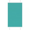 VidaXL Jaluzea plisată verde petrol 75x100cm Lățime țesătură 74,4 cm