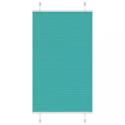vidaXL Jaluzea plisată verde petrol 75x100cm Lățime țesătură 74,4 cm foto