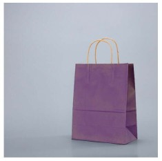 Pungi hartie maro,colorate 100% lila - 32x12x41 - 100 buc. foto