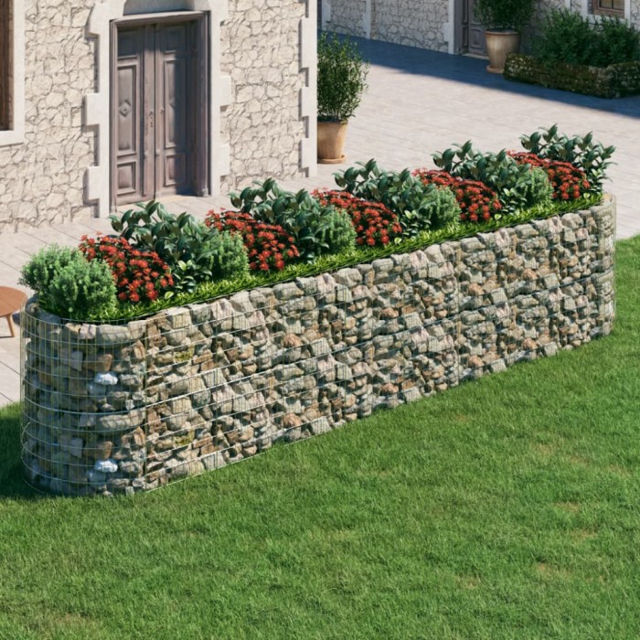 Strat &icirc;nălțat gabion, 500x100x100 cm, fier galvanizat