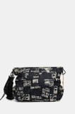 Desigual geantă NEWSPAPER ARICA culoarea negru, 25WAXA20