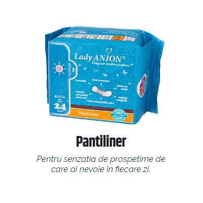 Pantiliner – pentru uz zilnic, putere de absorbţie 1 picătură 24 buc Pantiliner – pentru uz zilnic, putere de absorbţie 1 picătură 24 buc