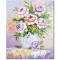 Tablou vaza cu trandafiri pictat manual, 50x40cm ulei pe panza in cutit, Valentin Pop