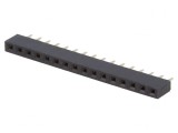 Soclu pini mamă 16 pini 2,54mm THT aurit