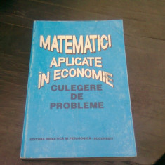 MATEMATICI SPECIALE APLICATE IN ECONOMIE, CULEGERE DE PROBLEME