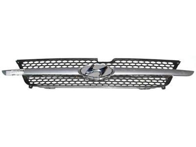 Grila radiator Hyundai Getz (Tb), 05.2002-09.2005, negru, 863611C000, 404205-0 cu ornament, complet
