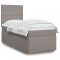 vidaXL Pat box spring cu saltea, gri taupe, 80x200 cm, textil 3293404