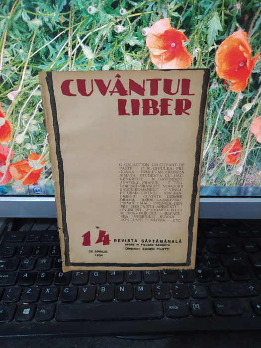 Cuv&acirc;ntul liber, seria II, anul I, nr. 14, 26 aprilie 1924, Vinea, București, 183