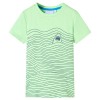 Tricou pentru copii, verde neon, 116, vidaXL