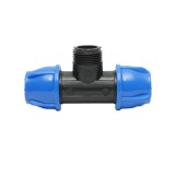 Teu compresiune 90&deg; cu filet exterior 1" D25x25 mm PN16 pentru irigatii