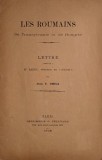 Les roumains. De Transylvanie et de Hongrie. Lettre adressee a Mr. Saissy, redacteur au Journal par Jean T. Ghica