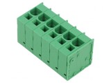 Regletă de conexiuni PCB 90&deg; 10mm 6 piste 66A