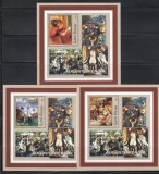 Guineea Bissau 2001 - Picturi de Renoir, 3 Colite SOUVENIR, MNH
