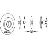 ROATA TAIETOARE DE REZERVA PENTRU APARAT DE DEBITAT TEVI. METAL.18.2 X 3 MM 91559