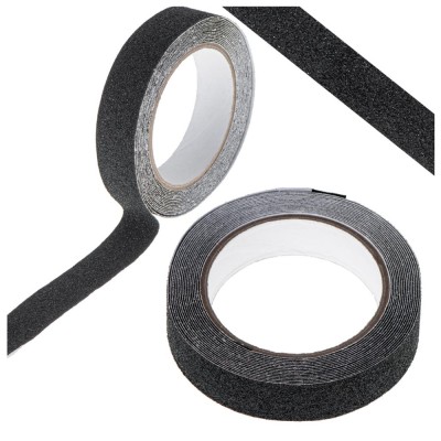 Banda de protectie anti-alunecare, autoadeziva, culoare negru, dimensiune 5m x 2,5cm foto