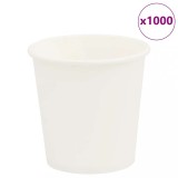 vidaXL Cești de cafea din h&acirc;rtie 1000 buc 4oz 100ml alb