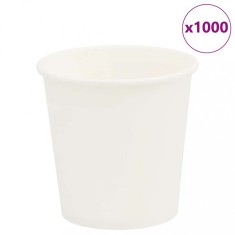 vidaXL Cești de cafea din h&acirc;rtie 1000 buc 4oz 100ml alb 4102790