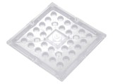 Lentilă LED pătrată transparentă PMMA 9,5mm