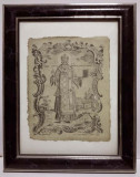 Gravura veche ruseasca: Sf. Ioan Gura-de-Aur, datand din anul 1758