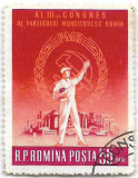 Al III-lea congres al Partidului Muncitoresc Roman, 1960 - obliterata, Oameni, Stampilat
