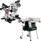 Metabo HC 260 C - 2.2 WNB + KGS 254 M - Masina de rindeluit si degrosat 2200 W 260 mm + Fierastrau circular stationar 1800 W 254x30 mm