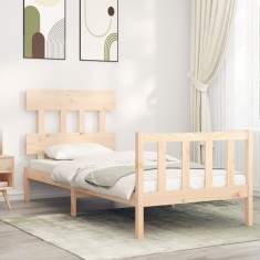 vidaXL Cadru de pat fără saltea, 90x200 cm, lemn masiv pin 3193321