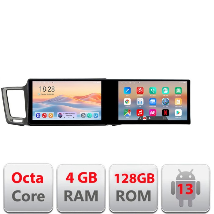 Navigatie TOYOTA RAV 4 2013-2018 Kit-247 Edotec 2 ecrane 8 core 4+128 21.6 inch Incell android Wifi 5Ghz gps internet CarStore Technology