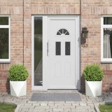 vidaXL Jardinieră 2 pcs Alb 40 x 40 x 40 cm Oțel 883825