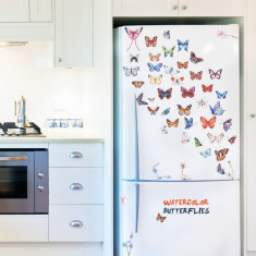 Sticker decorativ Giftify Fluturasi Multicolori, autocolant de perete cu fluturi foto