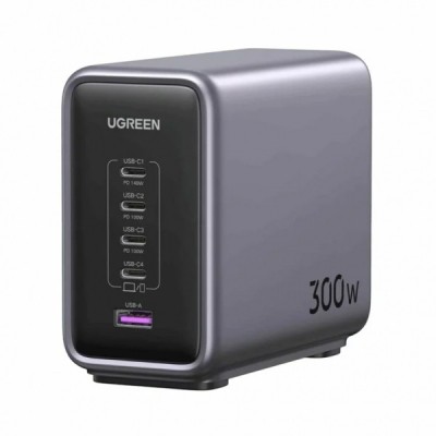 Incarcator Statie UGREEN CD333 Nexode, 300W, 5A, 1 x USB-A - 4 x USB-C, Gri foto