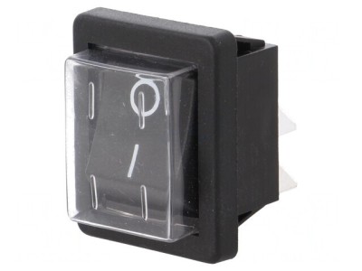 Comutator Rocker DPST ON-OFF 16A 250V Negru foto