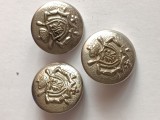 lot 3 nasturi uniforme militare cu heraldica ,
