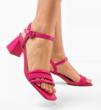 Cumpara ieftin Sandale cu toc Anna Fuchsia